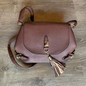 Womens Purse - Cross body Shoulder Bag Chestnut Color